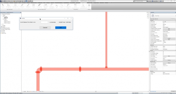 Cut Pipes in 2D view